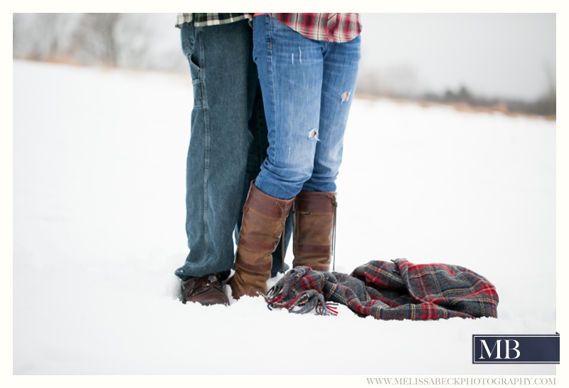 Snow Engagement Picture Kennebunk Maine