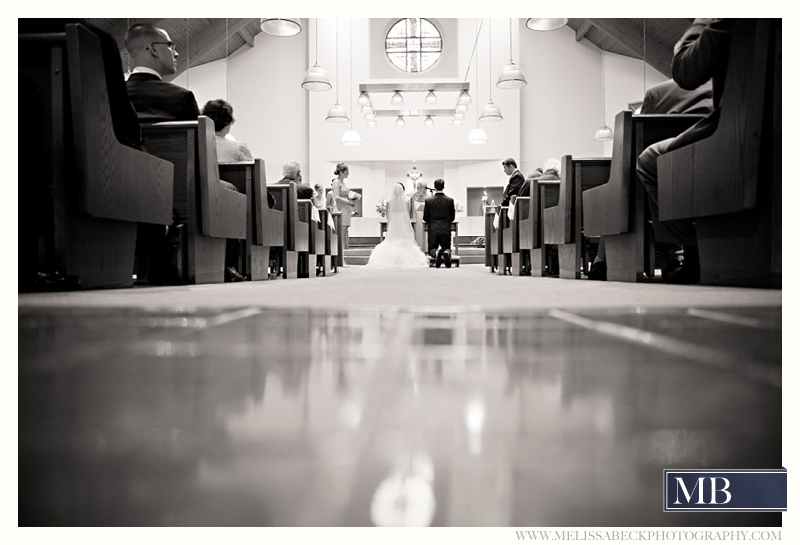 Prayer at a church wedding