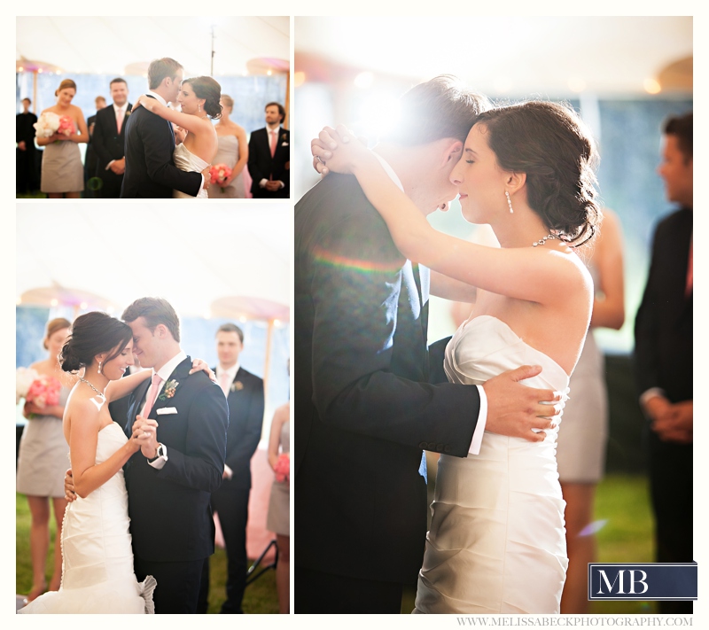 bride and groom first dance