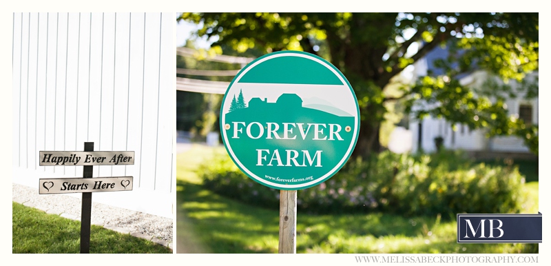 forever farm sign the barn at flanagn farm maine wedding