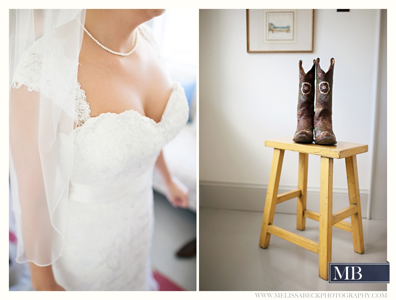 wedding dress and boots