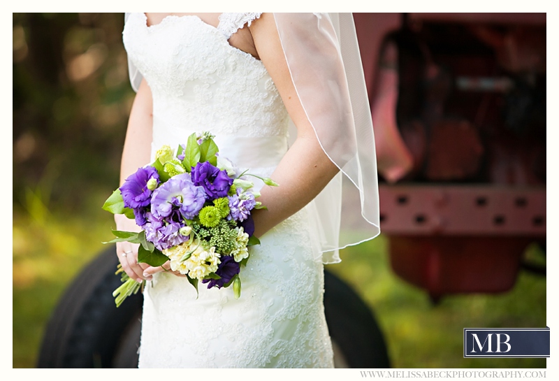purple bridal bouquet