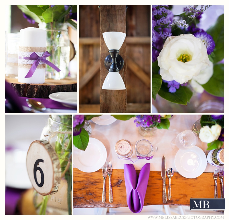 rustic wedding table settings