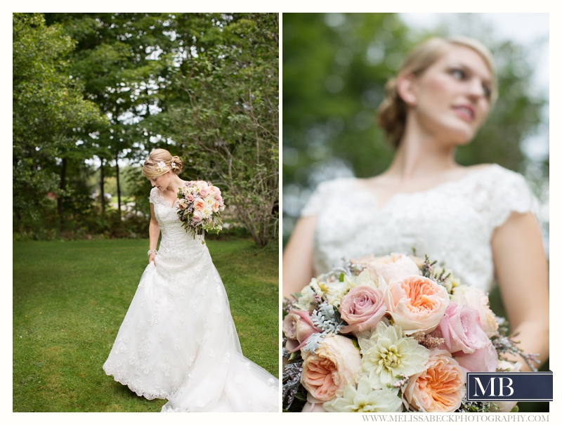 bride with bouquet