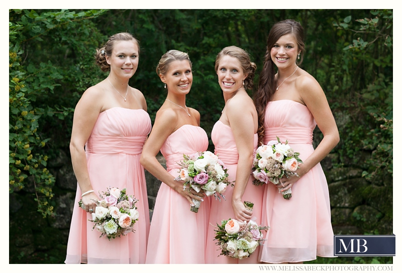 bridemaids the rocks estate new england wedding photography