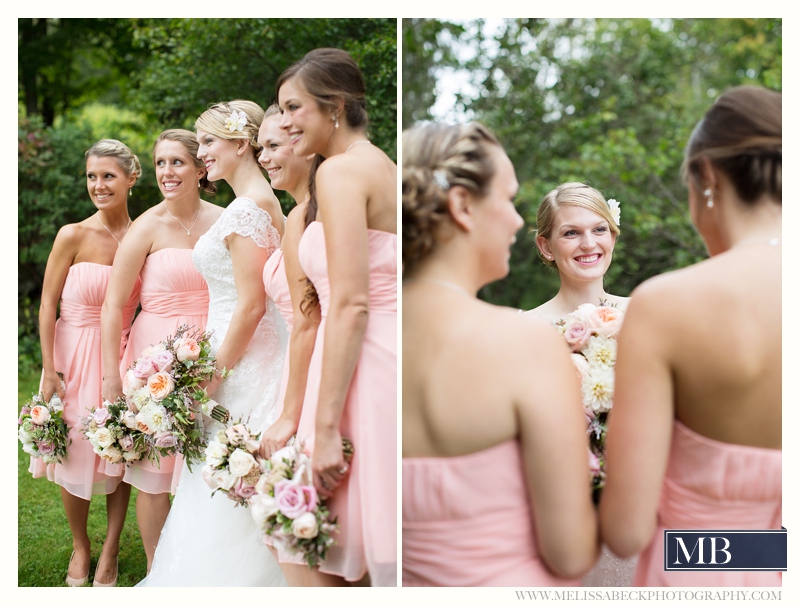 bridal party the rocks estate new england wedding photography