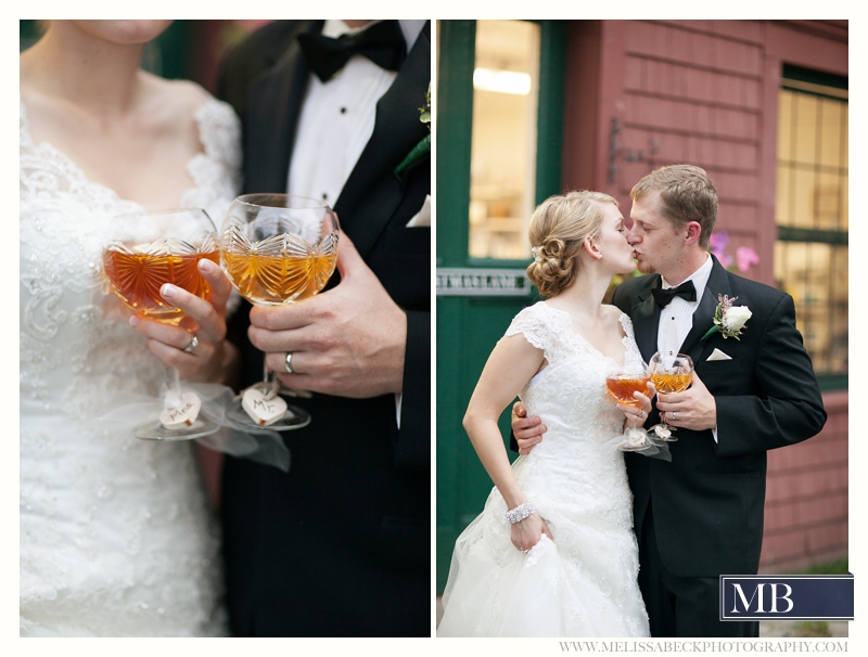 bride and groom cocktails